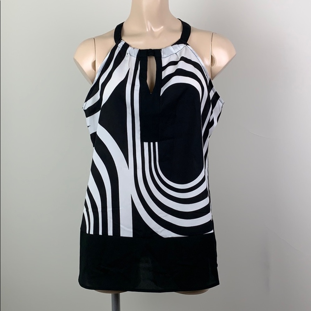 New York & Co. Pop Art Print Halter Blouse